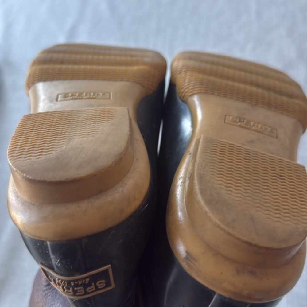 Sperry Saltwater Leather Rubber Waterproof Water Resistant Snow Rain Women’s 7.5 - Picture 10 of 11